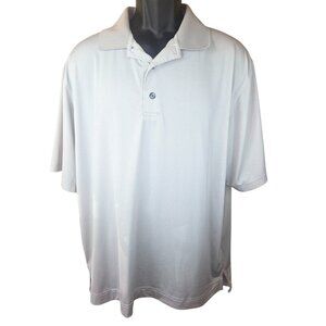 FootJoy FJ Mens Light Gray Polo Shirt Large Golf Performance Wear